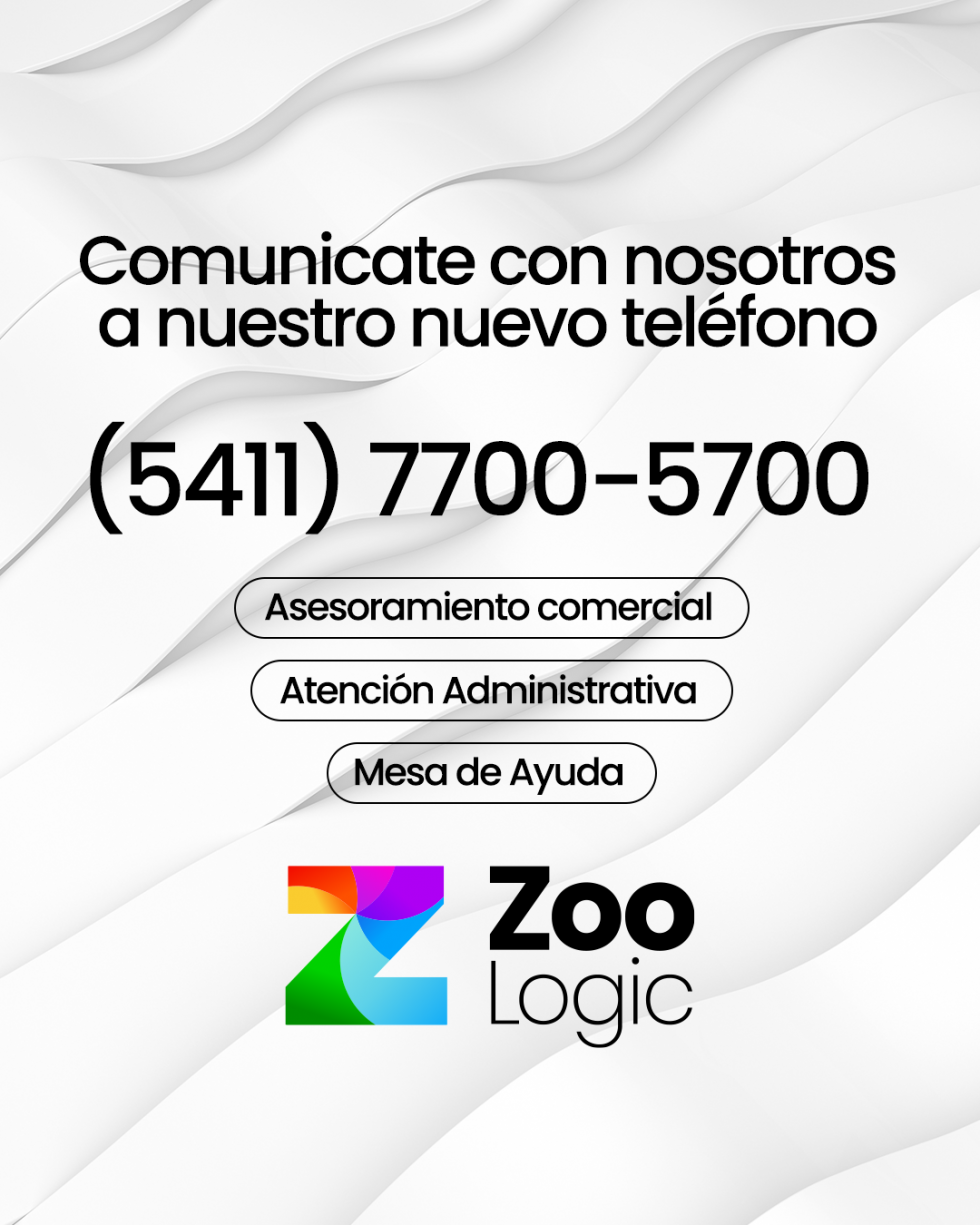 Esperamos tu contacto en nuestro nuevo número telefónico!!! Zoo Logic